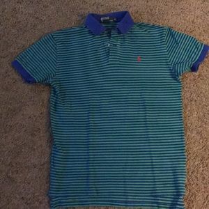 Green/Blue Striped M Ralph Lauren Polo